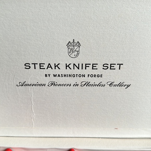 Vintage 6 pc Steak Knife set by Washington Forge - Picture 5 of 6